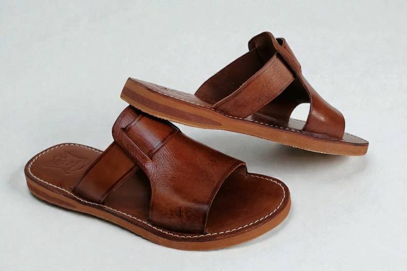 Wholesale Handmade Leather Mule Sandals for Men