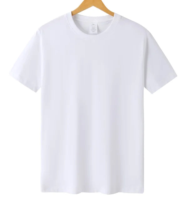 Blank Drop Shoulder Rib O-neck Oversized T-shirt for Men Men's Heavy Cotton t Shirt High Quality Custom LOGO Desgin