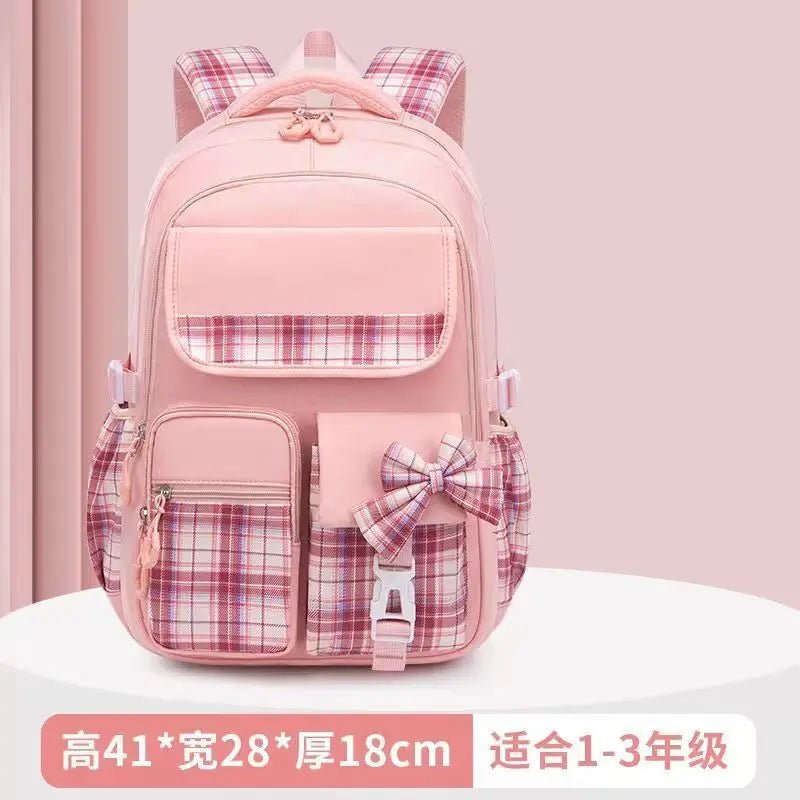 Wholesale Cute Bow Cartoon Backpack Large Capacity Relief Schoolbag Primary School Students Women Waterproof Zipper Children