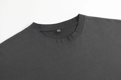 Custom Men's Hot Sell Summer 100% Cotton 230gsm Vintage T Shirt High Weight Street Style Short Sleeves for Men