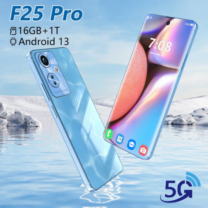 F25 PRO 5G Android 13.0 Smartphone 16G+1TB Mobilephone 7.3 Inch P50 Pro Mobile Phones