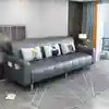 Modern Dual-Use Fabric Latex Sofa Bed Small House Foldable Three-Person Living Room Furniture for Simple Modern House