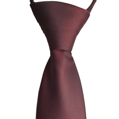 TD Solid Color Zipper Tie Elegant Accessories for Men