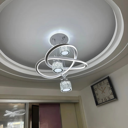 Modern Crystal Light Luxury Remote Chandeliers Home LED Advanced Sense Livingroom Lamp 120W 165-220V 3CCT Pendants Lighting 2026