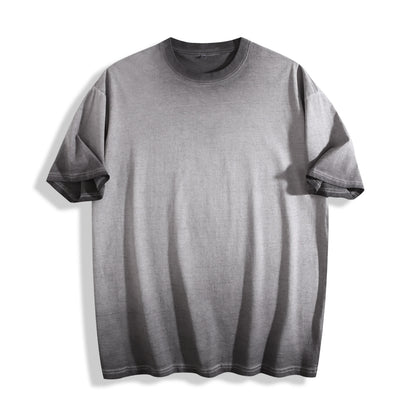 Custom Men's Hot Sell Summer 100% Cotton 230gsm Vintage T Shirt High Weight Street Style Short Sleeves for Men