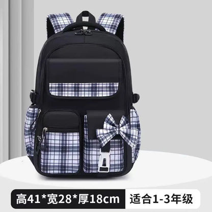 Wholesale Cute Bow Cartoon Backpack Large Capacity Relief Schoolbag Primary School Students Women Waterproof Zipper Children