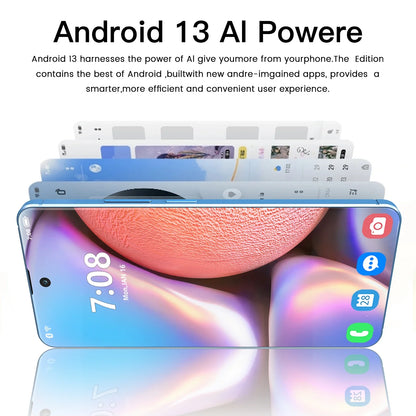 F25 PRO 5G Android 13.0 Smartphone 16G+1TB Mobilephone 7.3 Inch P50 Pro Mobile Phones