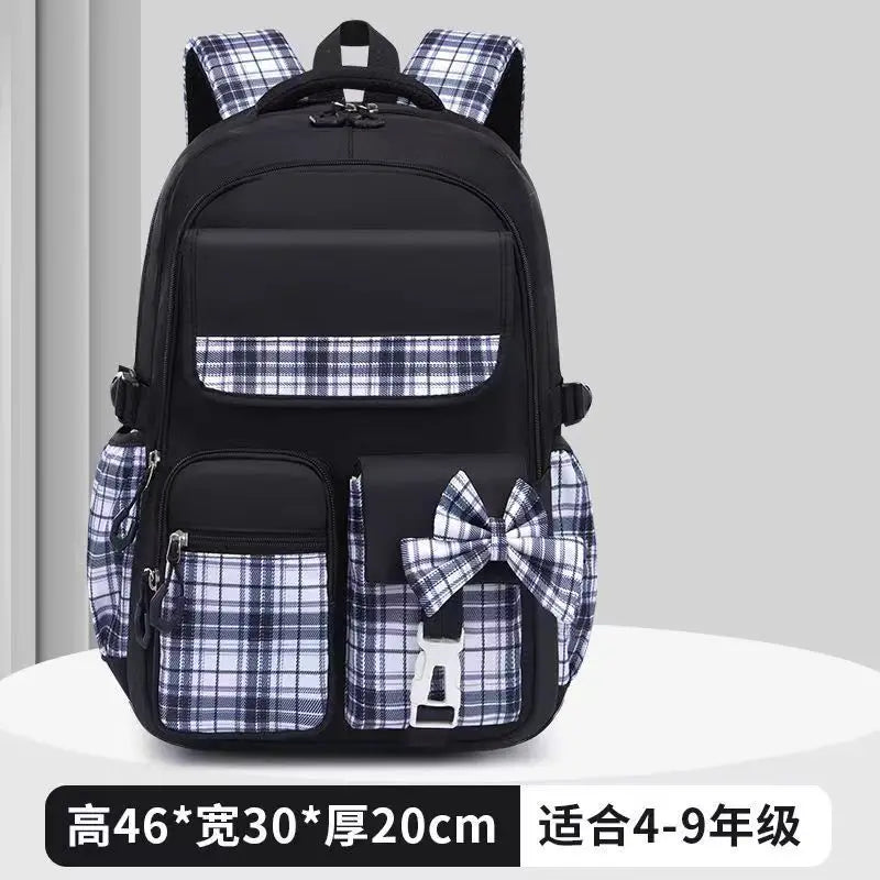 Wholesale Cute Bow Cartoon Backpack Large Capacity Relief Schoolbag Primary School Students Women Waterproof Zipper Children