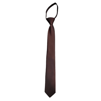TD Solid Color Zipper Tie Elegant Accessories for Men