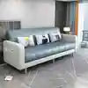 Modern Dual-Use Fabric Latex Sofa Bed Small House Foldable Three-Person Living Room Furniture for Simple Modern House