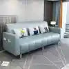 Modern Dual-Use Fabric Latex Sofa Bed Small House Foldable Three-Person Living Room Furniture for Simple Modern House
