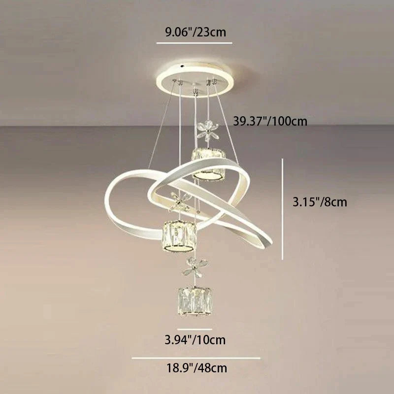 Modern Crystal Light Luxury Remote Chandeliers Home LED Advanced Sense Livingroom Lamp 120W 165-220V 3CCT Pendants Lighting 2026