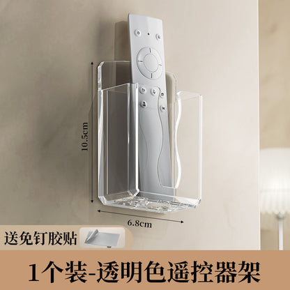 Air Conditioning TV Remote Control Storage Box Wall Hanging Rack Storage Rack Box Wall Hanging Rack Desktop
