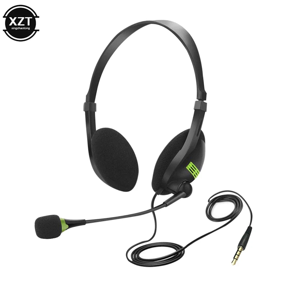 kebidu 3.5mm Noise Cancelling Wired Headphones Microphone Universal USB Headset With Microphone For PC Laptop Computer