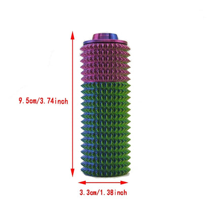 Sensory Roller Fidget Toy Clicker Tactile Spikes for Anxiety Stress Relief Pain Stimming Autism Over Stimulation with Lanyard