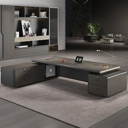 Office Desk, Simple And Modern Manager Executive Desk, Painted Light Luxury Large Class Office Desk