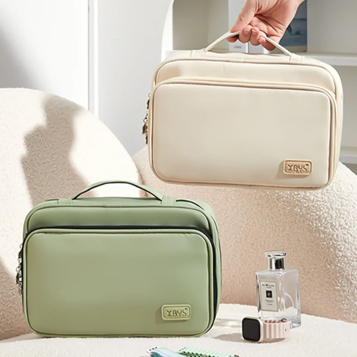 Watch Bands Storage Bag For Women Portable Storage Makeup Organizer Large Capacity Travel Toiletry Storage Bags