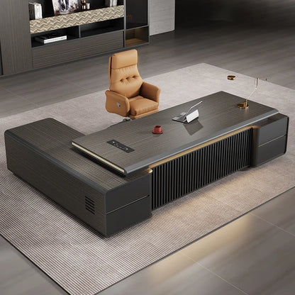 Office Desk, Simple And Modern Manager Executive Desk, Painted Light Luxury Large Class Office Desk