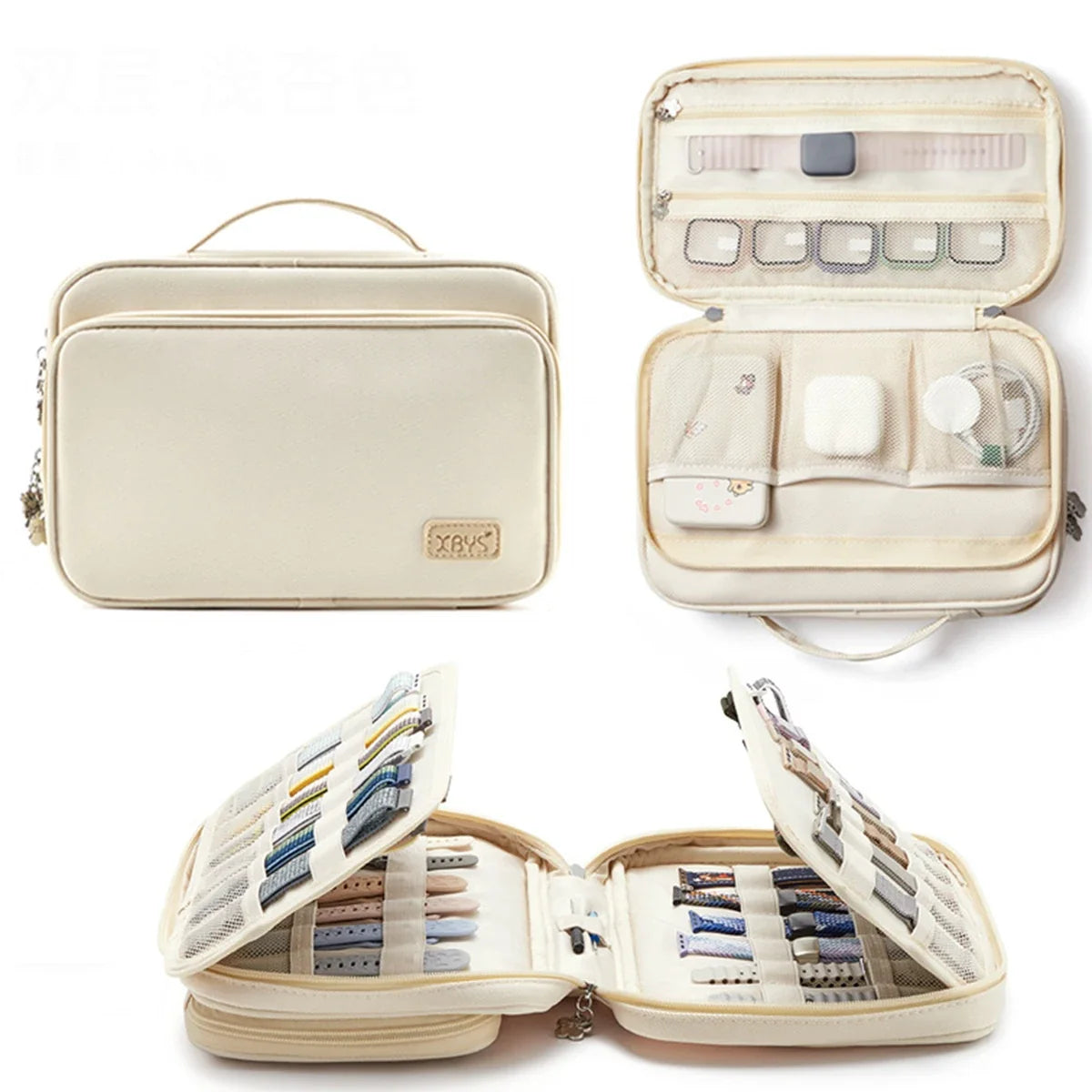 Watch Bands Storage Bag For Women Portable Storage Makeup Organizer Large Capacity Travel Toiletry Storage Bags