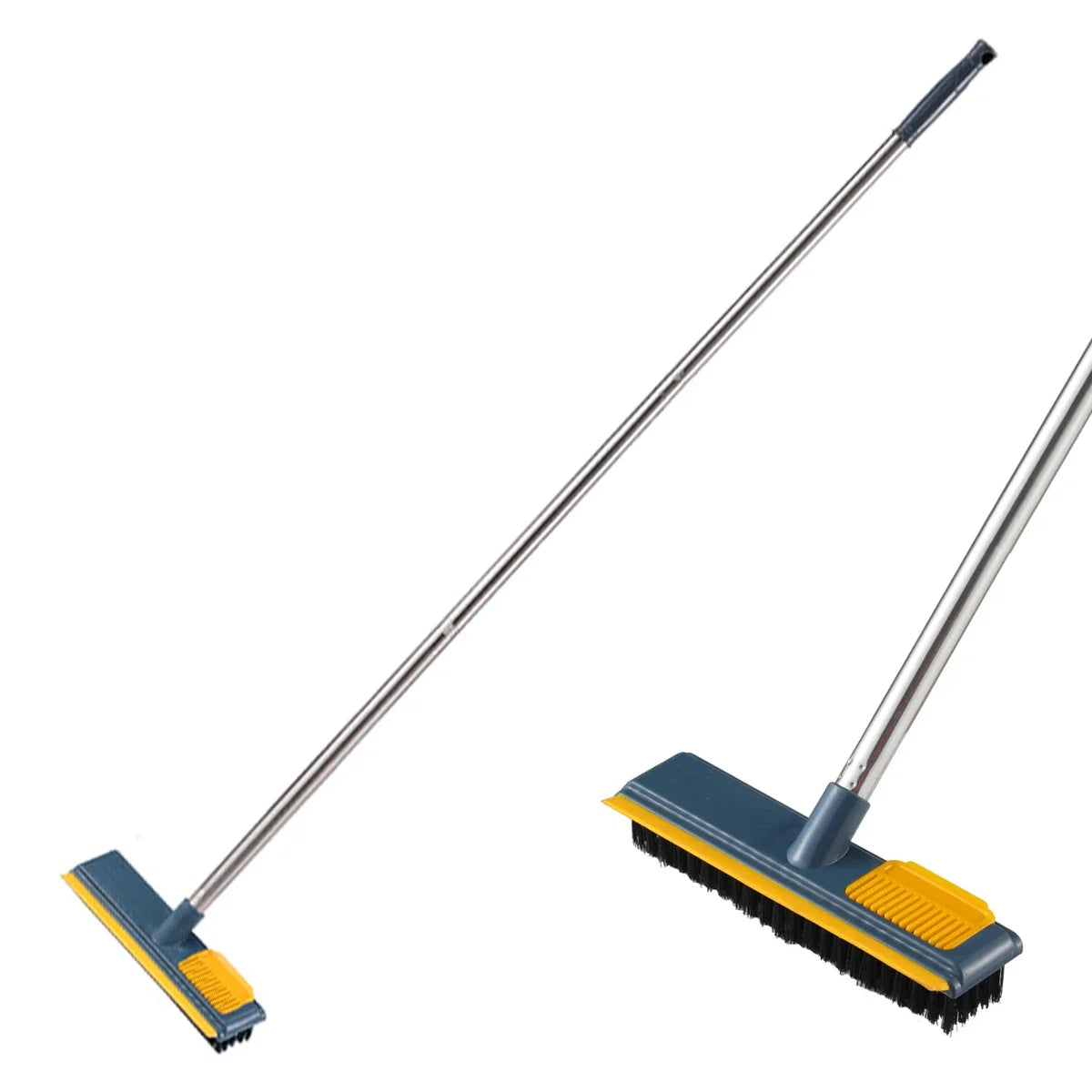 Floor Cleaning Brush Bathroom Windows Wall Tile Wiper Brush Long Handle 2 in 1 Scrubber Brush Floor Srubber Shower Cleaning Tool