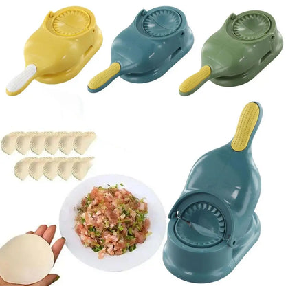 Dumpling Maker 2 In 1 Wrapper Presser Device Kit Manual Labor-Saving Dumpling Dough Skin Molder Machine Kitchen Gadgets Tool