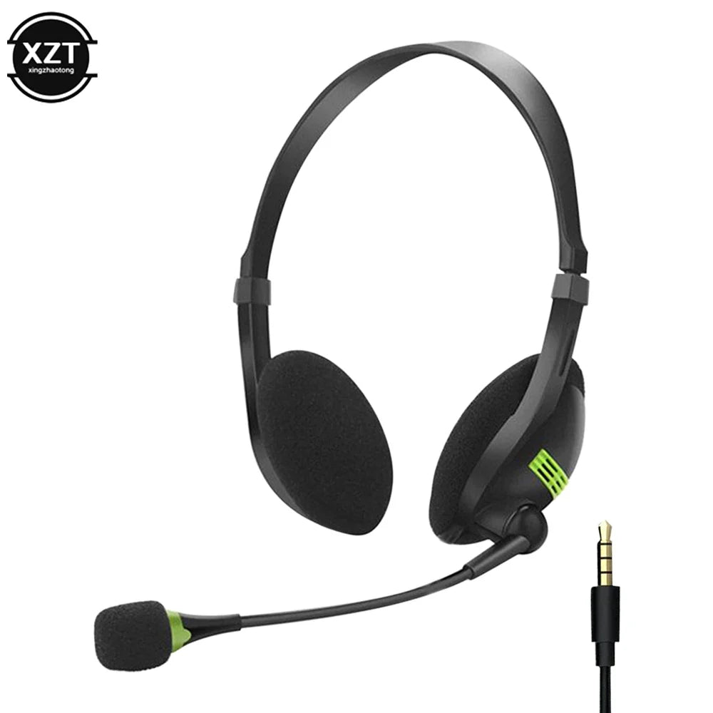 kebidu 3.5mm Noise Cancelling Wired Headphones Microphone Universal USB Headset With Microphone For PC Laptop Computer