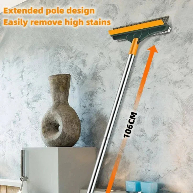 3 In 1 Cleaning Brush Cleaner Brush For Cleaning Bathroom Brush With Long Handle Rotating Floor Brush Crevice Brush