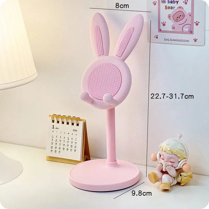 1PC Cartoon Little Rabbit Desktop Phone Stand Tablet Computer Stand Adjustable Telescopic Lift Student Lazy Person Stand