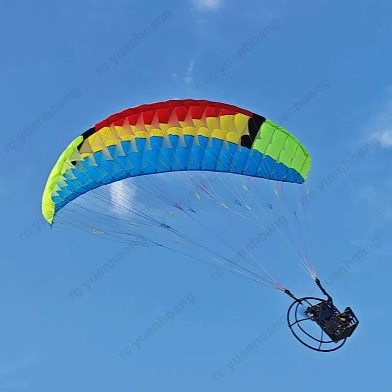 1Set 2.4M Wingspan Paragliding Canopy+2216 1400KV Brushless Motor+40A ESC+9inch Paddle+55g Metal Servo RC Powered Paraglider Kit