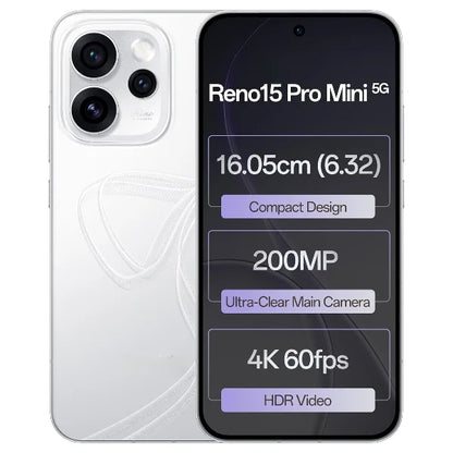 High Performance 15Pro mini 5G (Glacier White, 12GB RAM, 256GB Storage)
