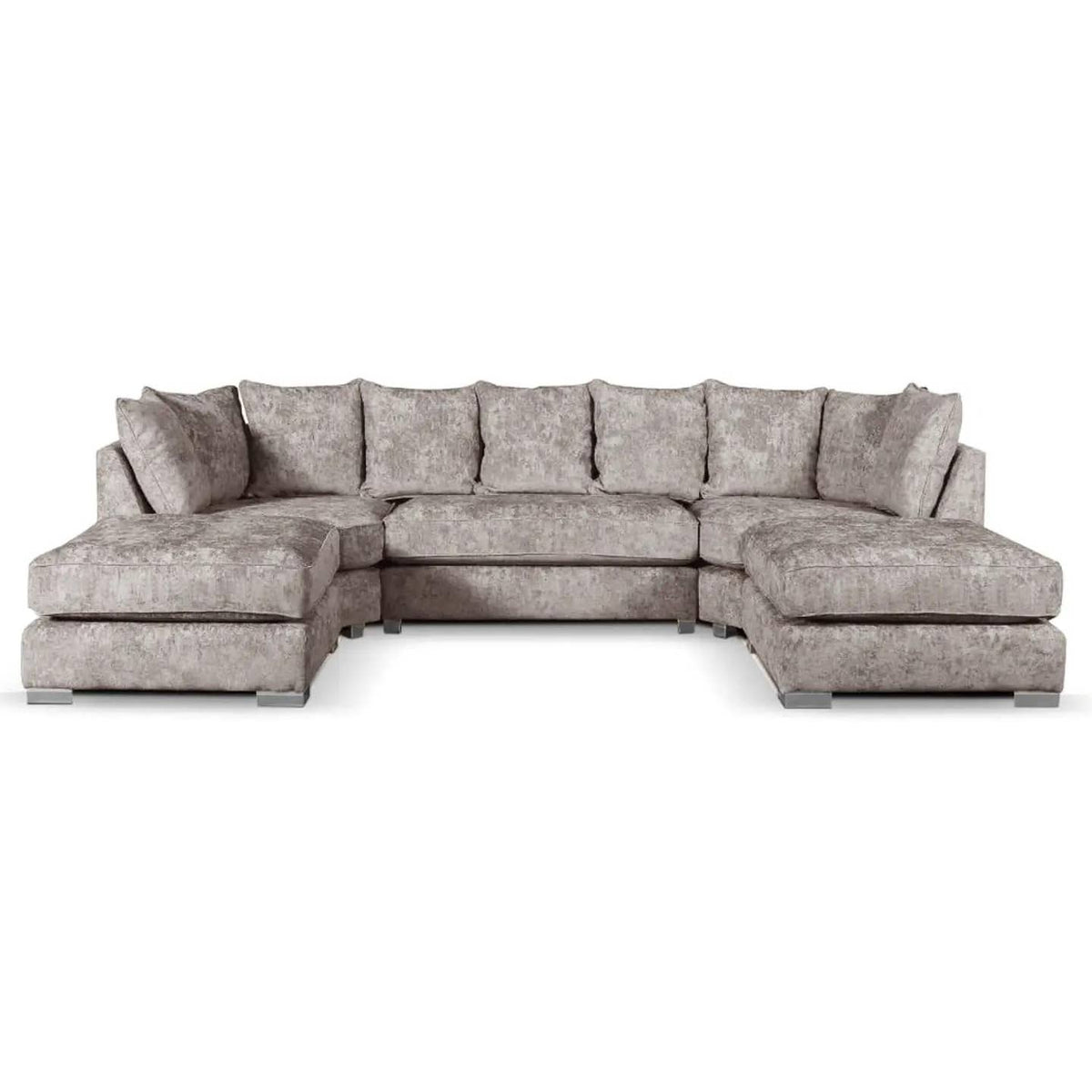 Wholesale Willows U-Shape Luxury Chenille 6-Seater Corner Sofa