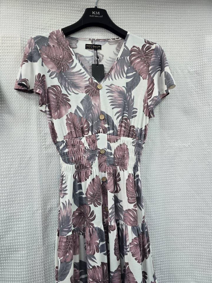 Wholesale Palms V Midi Jersey Dress
