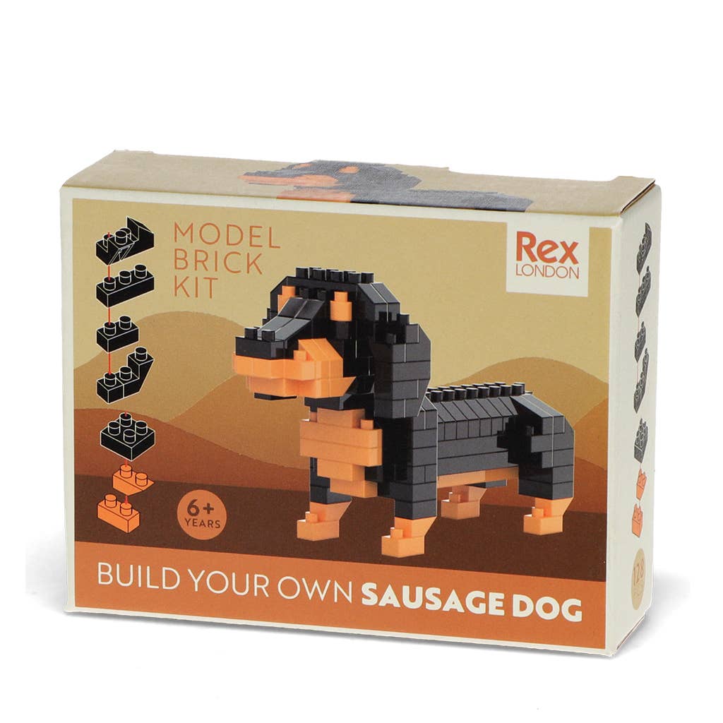 Wholesale Build your own dog model brick kit - Sausage dog